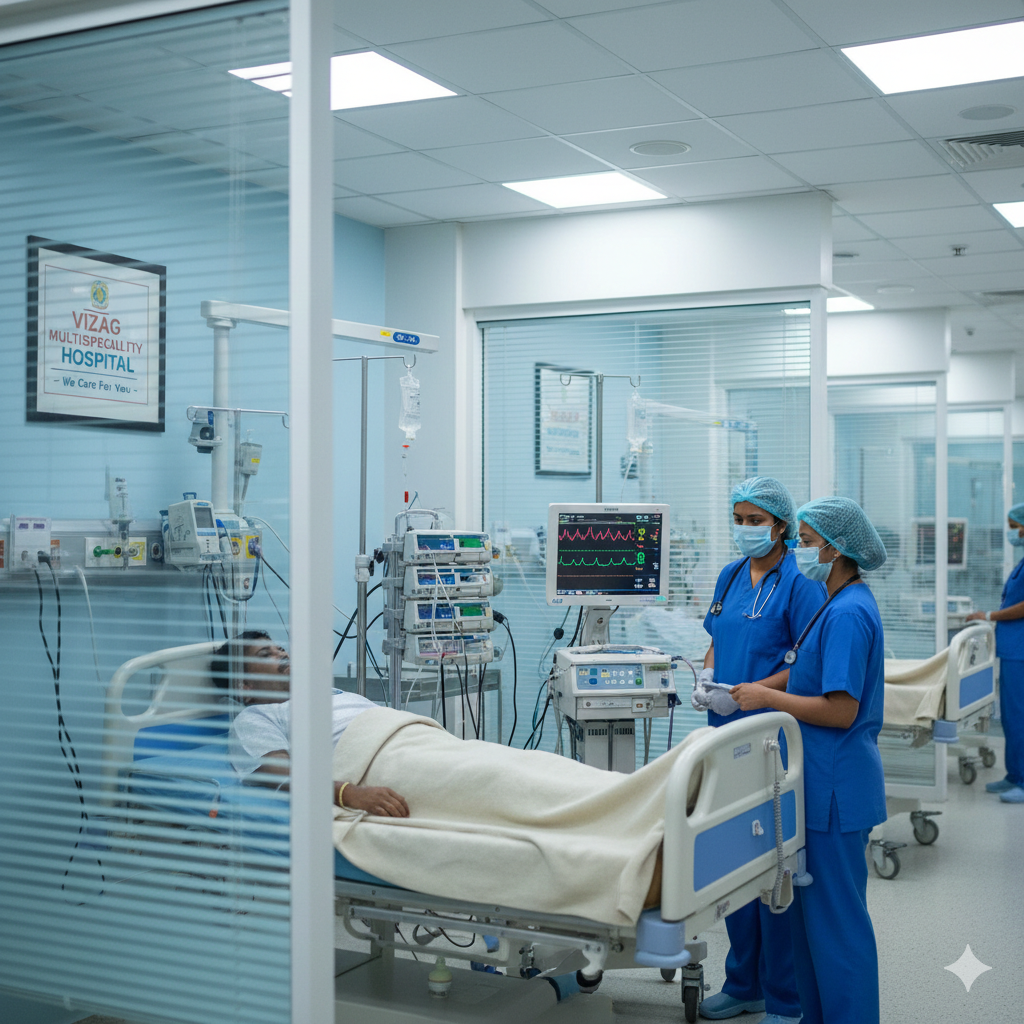 Emergency ICU services at top hospitals in Vizag
